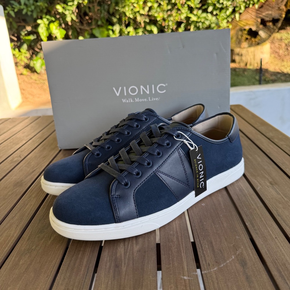 Vionic Jerome Suede Navy Blue Mens Sneakers Mott‎ Jerome Suede US 10 NEW